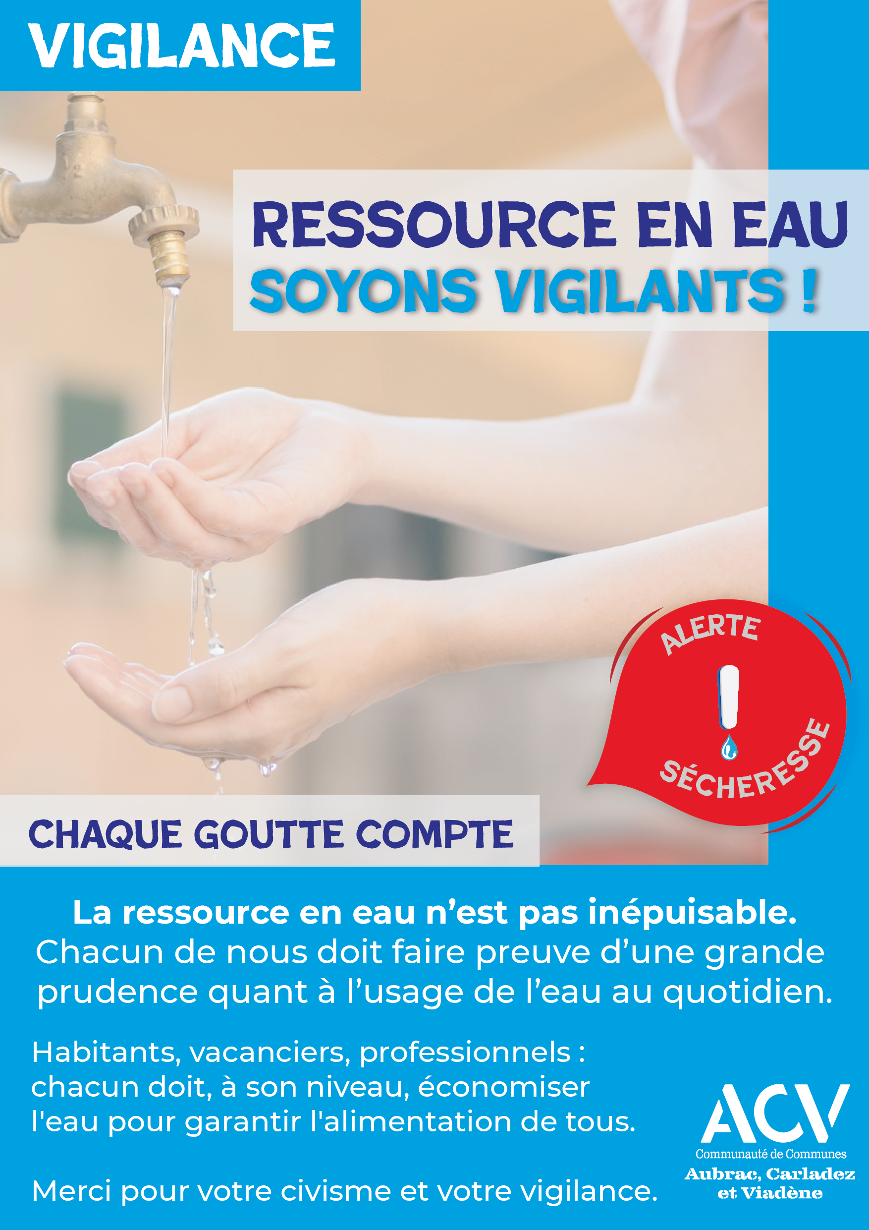 Lire la suite à propos de l’article Ressource en eau : Soyons vigilants !