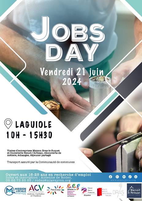 Lire la suite à propos de l’article Jobs Day, le vendredi 21 juin 2024 à Laguiole